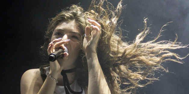 Ella Marija Lani Yelich-O'Connor as Lorde performs during Music Midtown 2014 at Piedmont Park on Friday, Sep. 19, 2014, in Atlanta. (Photo by Katie Darby/Invision/AP)