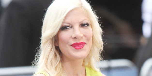 NEW YORK, NY - JUNE 25: Tori Spelling at Good Morning America promoting the new ABC Family Movie, 'Mystery Girls' on June 25, 2014 in New York City. Credit: RW/MediaPunch/IPX