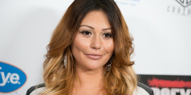 NEW YORK, NY - AUGUST 19: Executive Producer Jenni 'JWoww' Farley attends the 'Jersey Shore Massacre' New York Premiere at AMC Lincoln Square Theater on August 19, 2014 in New York City. (Photo by Dave Kotinsky/Getty Images)