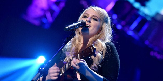 LAS VEGAS, NV - SEPTEMBER 20: Recording artist Meghan Trainor performs onstage during the 2014 iHeartRadio Music Festival at the MGM Grand Garden Arena on September 20, 2014 in Las Vegas, Nevada. (Photo by Kevin Winter/Getty Images for iHeartMedia)