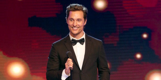 Matthew McConaughey accepts the award for best actor in a drama series for âTrue Detectiveâ at the Critics' Choice Television Awards at the Beverly Hilton Hotel on Thursday, June 19, 2014, in Beverly Hills, Calif. (Photo by Paul A. Hebert/Invision/AP)