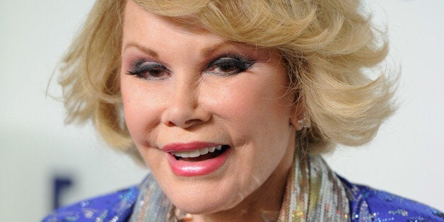 Joan Rivers attends the NBCUniversal Cable Entertainment 2014 Upfront at the Javits Center on Thursday, May 15, 2014, in New