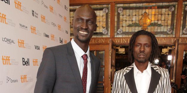 Ger Duany and Emmanuel Jal seen at Warner Bros. "The Good Lie" Premiere at 2014 TIFF on Sunday, Sep. 7, 2014, in Toronto. (Photo by Eric Charbonneau/Invision for Warner Bros./AP Images)