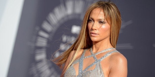 Jennifer Lopez arrives at the MTV Video Music Awards at The Forum on Sunday, Aug. 24, 2014, in Inglewood, Calif. (Photo by Jordan Strauss/Invision/AP)