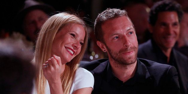 Gwyneth Paltrow, left, and Chris Martin are seen at the 3rd Annual Sean Penn & Friends HELP HAITI HOME Gala on Saturday, Jan. 11, 2014 at the Montage Hotel in Beverly Hills, Calif. (Photo by Colin Young-Wolff /Invision/AP)