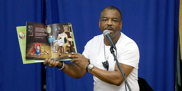 AUSTIN, TX - OCTOBER 24: LeVar Burton reads from and signs copies of his new book 'The Rhino That Swollowed A Storm' at Book People on October 24, 2014 in Austin, Texas. (Photo by Gary Miller/Getty Images)