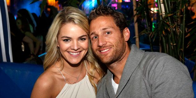 ATLANTIC CITY, NJ - MARCH 29: Juan Pablo Galavis and girlfriend Nikki Ferrell from the ABC reality show The Bachelor host The Pool After Dark at Harrah's Resort on Saturday March 29, 2014 in Atlantic City, New Jersey. (Photo by Tom Briglia/FilmMagic)