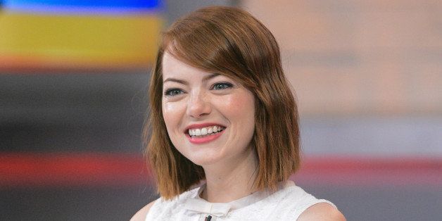 NEW YORK, NY - OCTOBER 15: Actress Emma Stone tapes an interview at 'Good Morning America' at the ABC Times Square Studios on October 15, 2014 in New York City. (Photo by Ray Tamarra/GC Images)