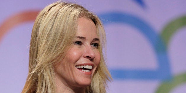 Comedian, actress and author Chelsea Handler poses for photos at Book Expo America, Thursday, May 30, 2013 in New York. (AP Photo/Mark Lennihan)