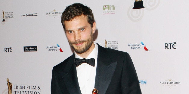 DUBLIN, IRELAND - APRIL 05: Jamie Dornan wins the Actor in a Lead Role in Television award at the Irish Film And Television Awards on April 5, 2014 in Dublin, Ireland. (Photo by Phillip Massey/WireImage)