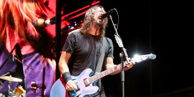LAS VEGAS, NV - OCTOBER 26: Musician Dave Grohl of Foo Fighters performs onstage during day 3 of the 2014 Life Is Beautiful Festival on October 26, 2014 in Las Vegas, Nevada. (Photo by FilmMagic/FilmMagic)