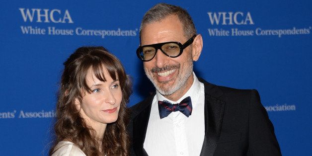Jeff Goldblum and girlfriend Emilie Livingston attend the White House Correspondents' Association Dinner at the Washington Hilton Hotel, Saturday, May 3, 2014, in Washington. (Photo by Evan Agostini/Invision/AP)