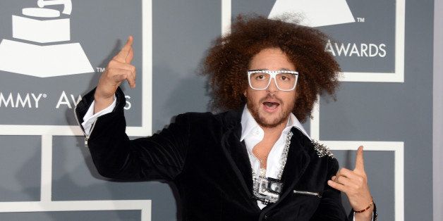 LOS ANGELES, CA - FEBRUARY 10: Singer RedFoo of LMFAO arrives at the 55th Annual GRAMMY Awards at Staples Center on February 10, 2013 in Los Angeles, California. (Photo by Jason Merritt/Getty Images)