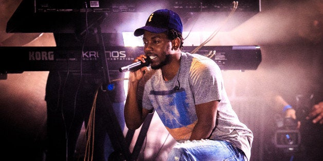 FAJARDO, CA - NOVEMBER 01: Kendrick Lamar performs during the Bacardi Triangle event on November 1, 2014 in Fajardo, Puerto