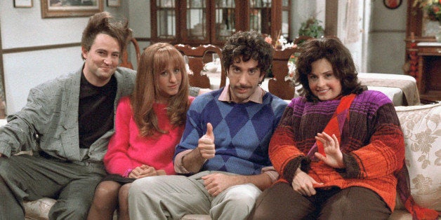 FRIENDS -- 'The One with the Thanksgiving Flashbacks' Episode 8 -- Air Date 11/19/1998 -- Pictured: (l-r) Matthew Perry as Ch