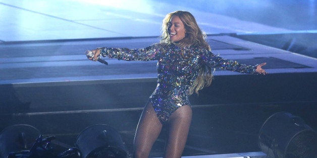 Beyonce performs on stage at the MTV Video Music Awards at The Forum on Sunday, Aug. 24, 2014, in Inglewood, Calif. (Photo by Matt Sayles/Invision/AP)