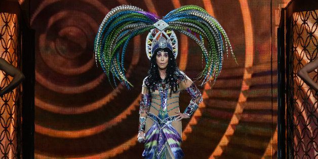 LOS ANGELES, CA - JULY 07: Singer Cher performs during the 'Dressed 2 Kill' tour at Staples Center on July 7, 2014 in Los Angeles, California. (Photo by Chelsea Lauren/WireImage)