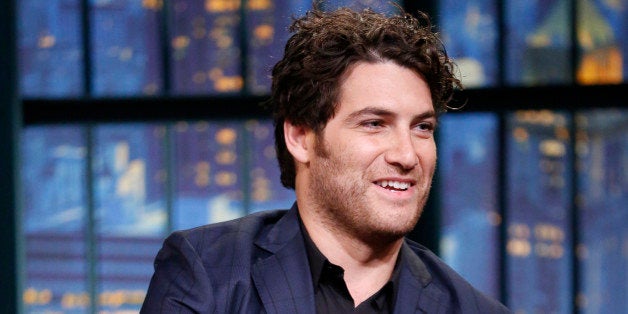 LATE NIGHT WITH SETH MEYERS -- Episode 098 -- Pictured: Actor Adam Pally during an interview on September 17, 2014 -- (Photo by: Lloyd Bishop/NBC/NBCU Photo Bank via Getty Images)