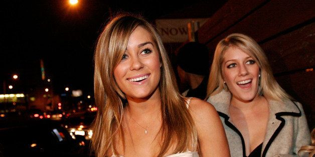 WEST HOLLYWOOD, CA - FEBRUARY 01: Lauren Conrad and Heidi Montag arrive as mark. celebrates new spokesperson Lauren Conrad's 21st birthday at Area on February 1, 2007 in West Hollywood, California. (Photo by Charley Gallay/Getty Images for mark.)