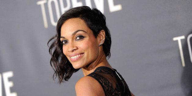 Actress Rosario Dawson attends the premiere of &quot;Top Five&quot; at the Ziegfeld Theatre on Wednesday, Dec. 3, 2014, in New York. (Photo by Evan Agostini/Invision/AP)