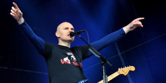 GLASTONBURY, ENGLAND - JUNE 30: Billy Corgan of The Smashing Pumpkins performs at day 4 of the 2013 Glastonbury Festival at Worthy Farm on June 30, 2013 in Glastonbury, England. (Photo by Shirlaine Forrest/WireImage)