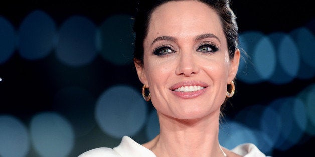 LONDON, ENGLAND - NOVEMBER 25: Angelina Jolie attends the UK Premiere of 'Unbroken' at Odeon Leicester Square on November 25