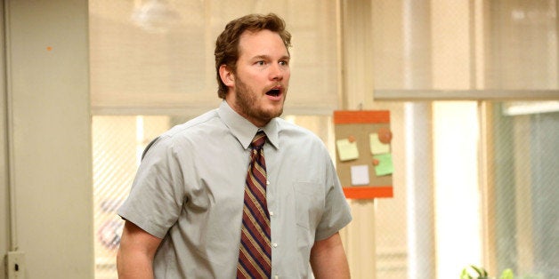 PARKS AND RECREATION -- 'Halloween Surprise' Episode 505 -- Pictured: Chris Pratt as Andy -- (Photo by: Danny Feld/NBC/NBCU P