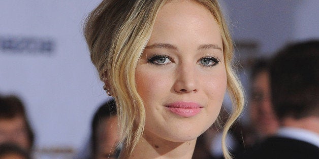 LOS ANGELES, CA - NOVEMBER 17: Actress Jennifer Lawrence arrives at the Los Angele Premiere 'The Hunger Games: Mockingjay Pa