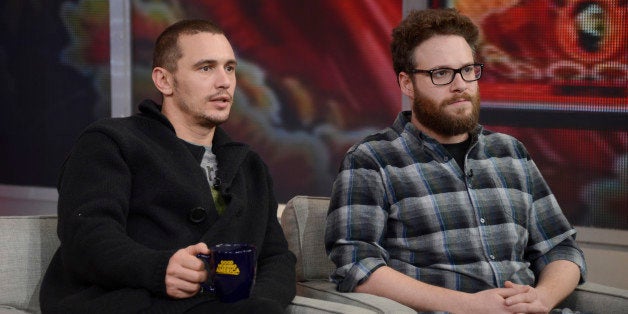 GOOD MORNING AMERICA - Seth Rogen and James Franco talk about their controversial action-comedy 'The Interview,' on GOOD MORNING AMERICA, airing Tuesday, DEC. 16 (7-9am, ET) on the ABC Television Network. (Photo by Ida Mae Astute/ABC via Getty Images) 