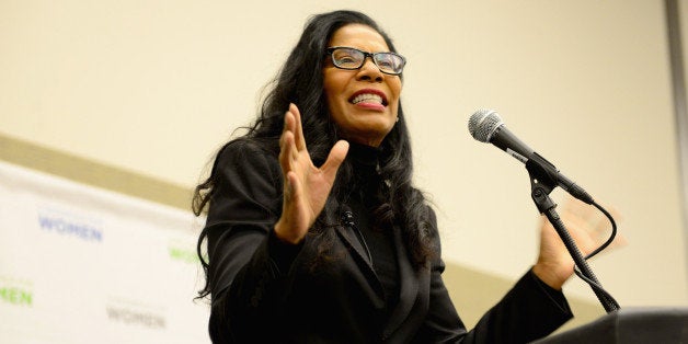 BOSTON, MA - DECEMBER 04: Founder and President of Smith & Company, Judy Smith speaks on stage at the 2014 Massachusetts Conference for Women at Boston Convention & Exhibition Center on December 4, 2014 in Boston, Massachusetts. (Photo by Lisa Lake/Getty Images for Massachusetts Conference for Women)