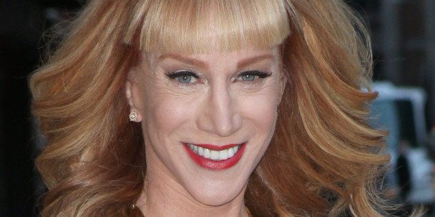 NEW YORK, NY - JANUARY 5: Kathy Griffin at Late Show with David Letterman in New York City on January 5, 2015. Credit: Diego Corredor/MediaPunch/IPX