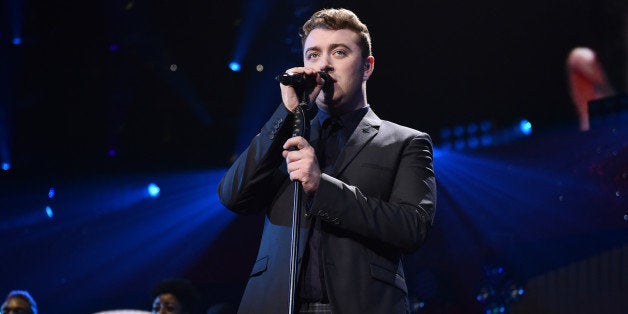 Sam Smith performs at the KIIS FM's Jingle Ball at the Staples Center on Friday, Dec. 5, 2014, in Los Angeles. (Photo by John Shearer/Invision/AP)