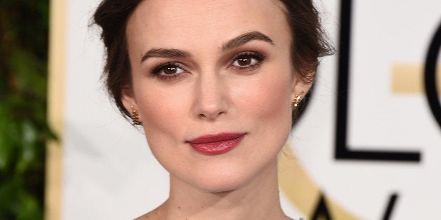 Keira Knightley arrives at the 72nd annual Golden Globe Awards at the Beverly Hilton Hotel on Sunday, Jan. 11, 2015, in Beverly Hills, Calif. (Photo by Jordan Strauss/Invision/AP)