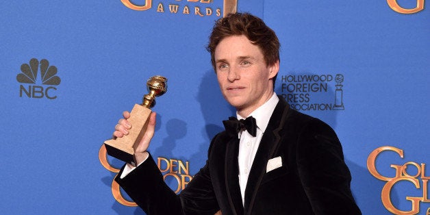 BEVERLY HILLS, CA - JANUARY 11: Actor Eddie Redmayne, winner of Best Performance in a Motion Picture - Drama for 'The Theory of Everything,' poses in the press room during the 72nd Annual Golden Globe Awards at The Beverly Hilton Hotel on January 11, 2015 in Beverly Hills, California. (Photo by Kevin Winter/Getty Images)