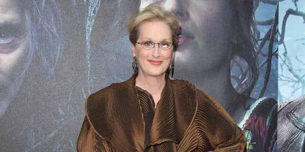 LONDON, ENGLAND - JANUARY 07: Meryl Streep attends the gala screening of 'Into The Woods' at The Curzon Mayfair on January 7, 2015 in London, England. (Photo by Mike Marsland/WireImage)