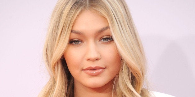 LOS ANGELES, CA - NOVEMBER 23: Model Gigi Hadid arrives at the 2014 American Music Awards at Nokia Theatre L.A. Live on November 23, 2014 in Los Angeles, California. (Photo by Gregg DeGuire/WireImage)