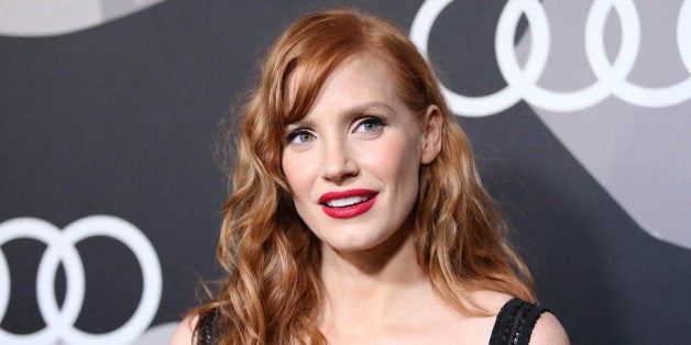 Jessica Chastain arrives at Audi Kicks Off Golden Globes Week 2015 at Cecconi's on Thursday, Jan 8, 2015 in West Hollywood, CA. (Photo by Omar Vega/Invision/AP)