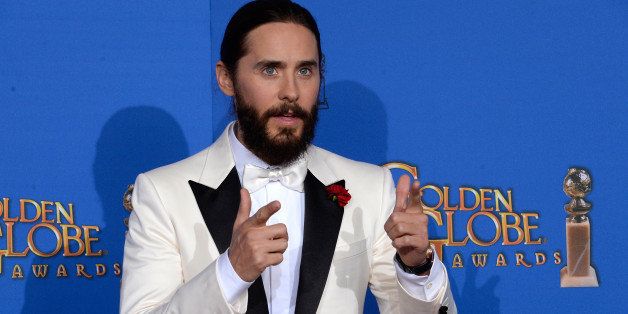 BEVERLY HILLS, CA - JANUARY 11: 72nd ANNUAL GOLDEN GLOBE AWARDS -- Pictured: Actor Jared Leto poses in the press room at the 72nd Annual Golden Globe Awards held at the Beverly Hilton Hotel on January 11, 2015. (Photo by Kevork Djansezian/NBC/NBC via Getty Images)