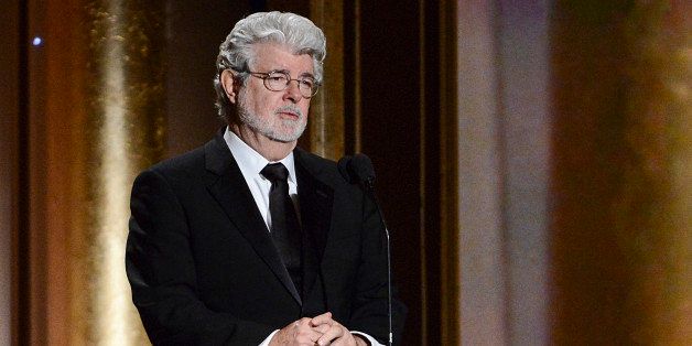 FILE - In this Nov. 16, 2013 file photo, Producer George Lucas speaks at the 2013 Governors Awards in Los Angeles. The "Star Wars" creator Lucas has selected Chicago to house his much anticipated museum of art and movie memorabilia, a spokesman for the mayor's office said Tuesday, June 24, 2014. The decision is a major victory for the nation's third-largest city, which was locked in a battle for the museum with San Francisco. (Photo by Dan Steinberg/Invision/AP, file)