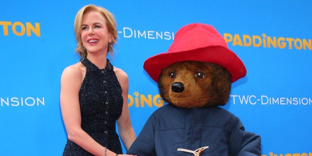 HOLLYWOOD, CA - JANUARY 10: Actress Nicole Kidman and Paddington the Bear attend the premiere of TWC-Dimension's 'Paddington' held at the TCL Chinese Theatre IMAX on January 10, 2015 in Hollywood, California. (Photo by Mark Davis/Getty Images)