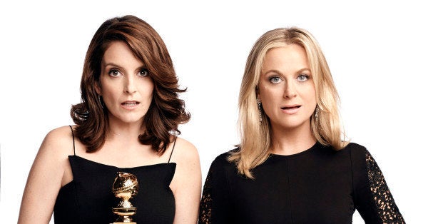 GOLDEN GLOBES -- 72nd Annual Golden Globe Awards -- Pictured: (l-r) Tina Fey, Amy Poehler -- (Photo by: Art Streiber/NBC/NBCU Photo Bank via Getty Images)