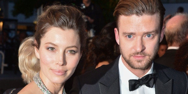 CANNES, FRANCE - MAY 19: Jessica Biel and Justin Timberlake attend the Premiere of 'Inside Llewyn Davis' at The 66th Annual