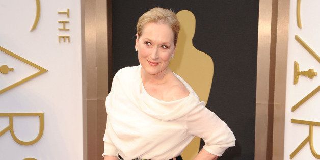 HOLLYWOOD, CA - MARCH 02: Meryl Streep arrives at the 86th Annual Academy Awards at Hollywood & Highland Center on March 2, 2014 in Hollywood, California. (Photo by Steve Granitz/WireImage)