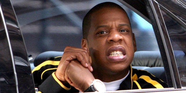 Jay-Z during Jay-Z Music Video Shoot at Manhattan in New York City, New York, United States. (Photo by James Devaney/WireImag