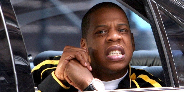 Jay-Z during Jay-Z Music Video Shoot at Manhattan in New York City, New York, United States. (Photo by James Devaney/WireImage)