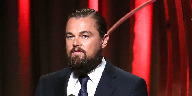 NEW YORK, NY - SEPTEMBER 21: Leonardo Dicaprio speaks at the 8th Annual Clinton Global Citizen Awards And CGCA Blue Carpet a