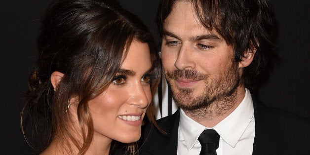 BEVERLY HILLS, CA - JANUARY 11: Nikki Reed and Ian Somerhalder attend the 2015 InStyle And Warner Bros. 72nd Annual Golden G