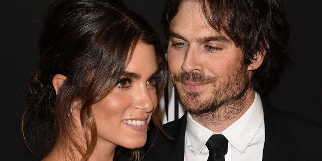 BEVERLY HILLS, CA - JANUARY 11: Nikki Reed and Ian Somerhalder attend the 2015 InStyle And Warner Bros. 72nd Annual Golden Globe Awards Post-Party at The Beverly Hilton Hotel on January 11, 2015 in Beverly Hills, California. (Photo by Jason Merritt/Getty Images)