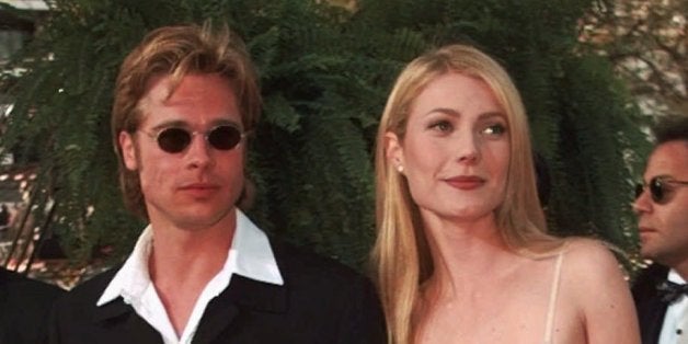 Actress Gwyneth Paltrow and actor Brad Pitt arrive at the Academy Awards in Los Angeles, March 25, 1996. (AP Photo/Kevork Dj