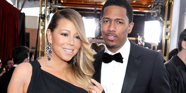 LOS ANGELES, CA - JANUARY 18: Singer-actress Mariah Carey and TV personality Nick Cannon attend the 20th Annual Screen Actors Guild Awards at The Shrine Auditorium on January 18, 2014 in Los Angeles, California. (Photo by Kevork Djansezian/Getty Images)